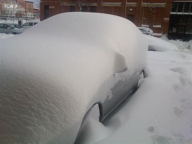 وقتی خودروها در برف مدفون می‌شوند؟!